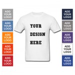 Custom T Shirt Men Brand Short Sleeve Multi Color Print Shirt Hip Hop Blank Tees Personalized Men's Graphic Hipster T-Shirt DIY