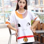 Cute Cat Printed Anime Hoodies Natsume Yuujinchou Cosplay Pullover Loose  Jogger Hoodie Couple Outfits Shirt