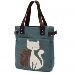 Cute Cat Women Canvas Handbag Casual Tote Bag Large Lady Handbags Women Solid Shoulder Bag Canvas Bag Sac a main Bolsos Mujer