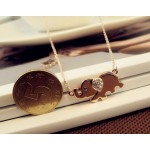 Cute Elephant Family Stroll Design Fashion Women Charming Crystal Chain Necklace Chocker necklace Free shipping