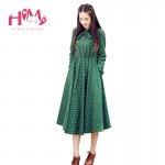 Cute Green Floral Dress Vintage Ladies Dresses Bohemian Style Autumn Winter Long Sleeves All Match New Fashion Long Sleeve Dress