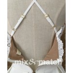 Cute Sexy Dress Vestido branco V-neck Backless Cross Straps Lace Patchwork Ball gown Dress White Pleated Mini Dress DR03378C