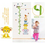 Cute tiger animals stack height measure wall stickers decal kids adhesive vinyl wallpaper mural baby girl boy room nursery decor