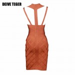 DEIVE TEGER Party Women Dress Sexy Night Club Dresses Off Shoulder Bodycon Dress cut out bandage vestido HL2261