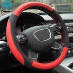 DERMAY 5Colors Leather Steering Wheel Cover Sport Style Car Covers,Fit Most Car Styling Factory Wholesale High Quality