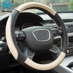 DERMAY 5Colors Leather Steering Wheel Cover Sport Style Car Covers,Fit Most Car Styling Factory Wholesale High Quality