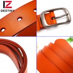 DESTINY Designer Belts Women Strap High Quality Genuine Leather Famous Brand ladies' Belt For Jeans Skirt Girls Red Pin Buckle