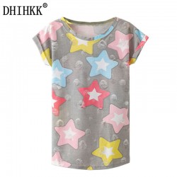 DHIHKK 2017 New Summer Kawaii Fashion T Shirt Harajuku Hole Tassel Style Stars Print T Shirt Short Sleeve T-shirt Women Tops
