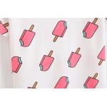 DHIHKK 2017 Newest Women Short Sleeve T shirt Crew Neck Casual Tee Ice Cream Printed Tops New Arrival 20 Models