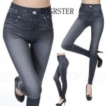 DJGRSTER Leggings Jeans Legging Women Velvet Leging Jeans Blue Black Ladies Jeggins with Real Pockets Denim Skinny Legging Pants