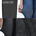 DJGRSTER Leggings Jeans Legging Women Velvet Leging Jeans Blue Black Ladies Jeggins with Real Pockets Denim Skinny Legging Pants