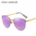 DOW AMOUR 2017 Polarized Fashion Cat  Eye Sunglasses Men Women Eyewear medusa UV400 Alloy Lady oculos de sol feminino de marca