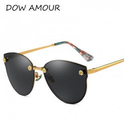 DOW AMOUR 2017 Polarized Fashion Cat  Eye Sunglasses Men Women Eyewear medusa UV400 Alloy Lady oculos de sol feminino de marca
