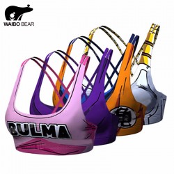 DRAGON BALL Print Women Yogaes Bras Brand Bra / Tops /Tees Dry Quick Compression Tank With Bra Fitness Camis  XS-XXXL
