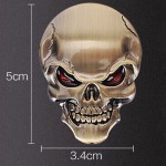 DSYCAR 3D Metal Skull Motorcycle Bike Car Sticker Logo Emblem Badge Decals Car Styling for Fiat Bmw Ford Lada Audi opel volvo VW