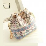 DUSUN Promotion Hot Women Chains Fashion Bucket Bag Canvas Patchwork Houndstooth Brand Messenger Bag Bolsas BS391