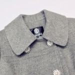 Dabuwawa winter keep warm grey woolen coat