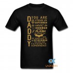 Daddy Superhero T Shirt Fathers Day Birthday Gift Superman Batman Ironman Thor  D C Comics camiseta harajuku Top Swag Shirt