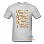 Daddy Superhero T Shirt Fathers Day Birthday Gift Superman Batman Ironman Thor  D C Comics camiseta harajuku Top Swag Shirt