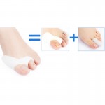 Daily Silicone Gel Foot Toe Separator & Thumb Hallux Valgus Protector&Bunion Adjuster Bicyclic Thumb Orthopedic Braces Correct
