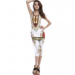 Dashiki dress 2016 Summer Women sexy Bohemian Robe Femme Africa Print Indian Style Two piece set roupas feminina