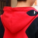 Deadpool Sweatshirt 2016 Winter Fashion Mens Hoodies Red Streetwear Superhero Cosplay Full Zipper Deadpool Hoodies For Men   