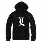Death Note Hoodies Fleece Mens Hooded Pullovers 2017 New Fashion Letters Printed L Lawliet Japanese Anime Hoodie Free Shipping