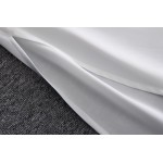 Designer Runway Dress High Quality 2017 Spring Summer Women Short Sleeve O-Neck Block Color Side Split Belt Dress SAD360