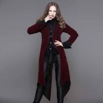 Devil Fashion Gothic Long Aristocratic Women Thick Winter Coats Steampunk Jackets Ladies Overcoats With Royal Court Flora Cuffs