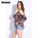 Dioufond Spring Women Summer Dress Female Long Sleeve Paisley Print Boho Beach Dress Casual Loose Short Mini Dress vestido 2017