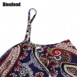 Dioufond Spring Women Summer Dress Female Long Sleeve Paisley Print Boho Beach Dress Casual Loose Short Mini Dress vestido 2017