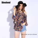 Dioufond Spring Women Summer Dress Female Long Sleeve Paisley Print Boho Beach Dress Casual Loose Short Mini Dress vestido 2017