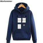 Doctor Who Hoodies Mens Tardis Call Box Pullover Sweatshirts Printed Womens Hooded tracksuit Winter Fleece Blue Big Size Jackets