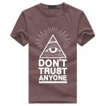 Don't Trust Anyone Illuminati All Seeing Eyes Men's T-Shirt fashion casual streetwear hiphop brand clothing fitness tshirt homme