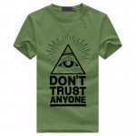Don't Trust Anyone Illuminati All Seeing Eyes Men's T-Shirt fashion casual streetwear hiphop brand clothing fitness tshirt homme