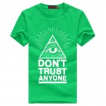 Don't Trust Anyone Illuminati All Seeing Eyes Men's T-Shirt fashion casual streetwear hiphop brand clothing fitness tshirt homme