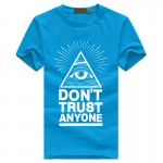 Don't Trust Anyone Illuminati All Seeing Eyes Men's T-Shirt fashion casual streetwear hiphop brand clothing fitness tshirt homme