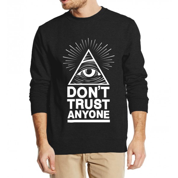 Dont Trust Anyone Illuminati All Seeing Eye 2016 new fashion autumn winter sweatshirt men hoodies streetwear tracksuit harajuku