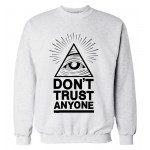 Dont Trust Anyone Illuminati All Seeing Eye 2016 new fashion autumn winter sweatshirt men hoodies streetwear tracksuit harajuku