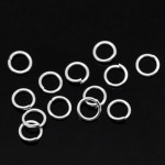 Doreen Box Steel Silver color Open Jump Rings 5mm(1/4"), 1000 pcs (B16976)
