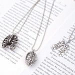 DoreenBeads New Fashion Necklace Ball Chain Antique Silver Cerebrum /Brain Human Body Pendant 70.0cm(27 4/8") long, 1 Piece