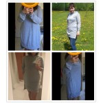 Dotfashion European Style Women Dress Women Clothes Grey Hooded Slit Side High Low Straight Mini Sweatshirt Dress 