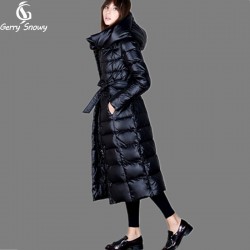 Down jacket winter 2017 Women's Long down jacket Thickening Lengthen Plus size 4XL White duck down Jacket winter women