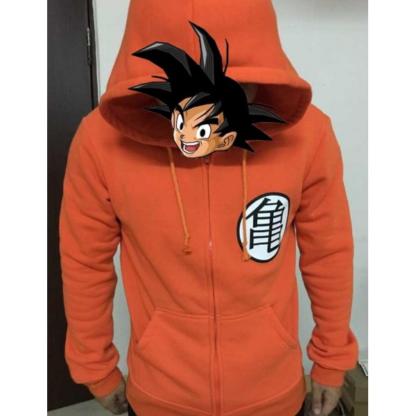 Dragon Ball Z Master Roshi Faction Uniform Unisex Hoodies 2017 New Arrival Retro Zip Hoodie Cosplay Costume Free Shipping