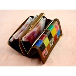 Dreamlizer 3 Fold Fashion Genuine Leather Women Wallets Patchwork Hasp Coin Pocket Female Clutch Women Purse Wallet