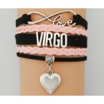 Drop Shipping Infinity Love 12 Constellation Bracelets- Aries/Taurus/Gemini /Cancer /Virgo /Scorpio/Pisces Zodiac Sign Bracelets