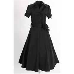Drop ship in stock M 3XL women dress gothic dresses black midcalf long alternative clothing sleeves kleider vestidos bekleidung