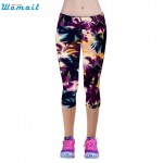 Durable 2017 6 color  leggings women High Waist Fitness Workout Pants Printed Stretch Cropped Leggings