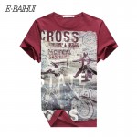 E-BAIHUI brand Summer style Men Cotton Clothing T-shirtS casual T-Shirt Fitness tops Tees Skateboard Moleton men's t-shirts Y032