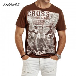 E-BAIHUI brand Summer style t shirts fashion t-shirts Men Cotton t shirt man casual tops tees mens hip hop tee tops Y032